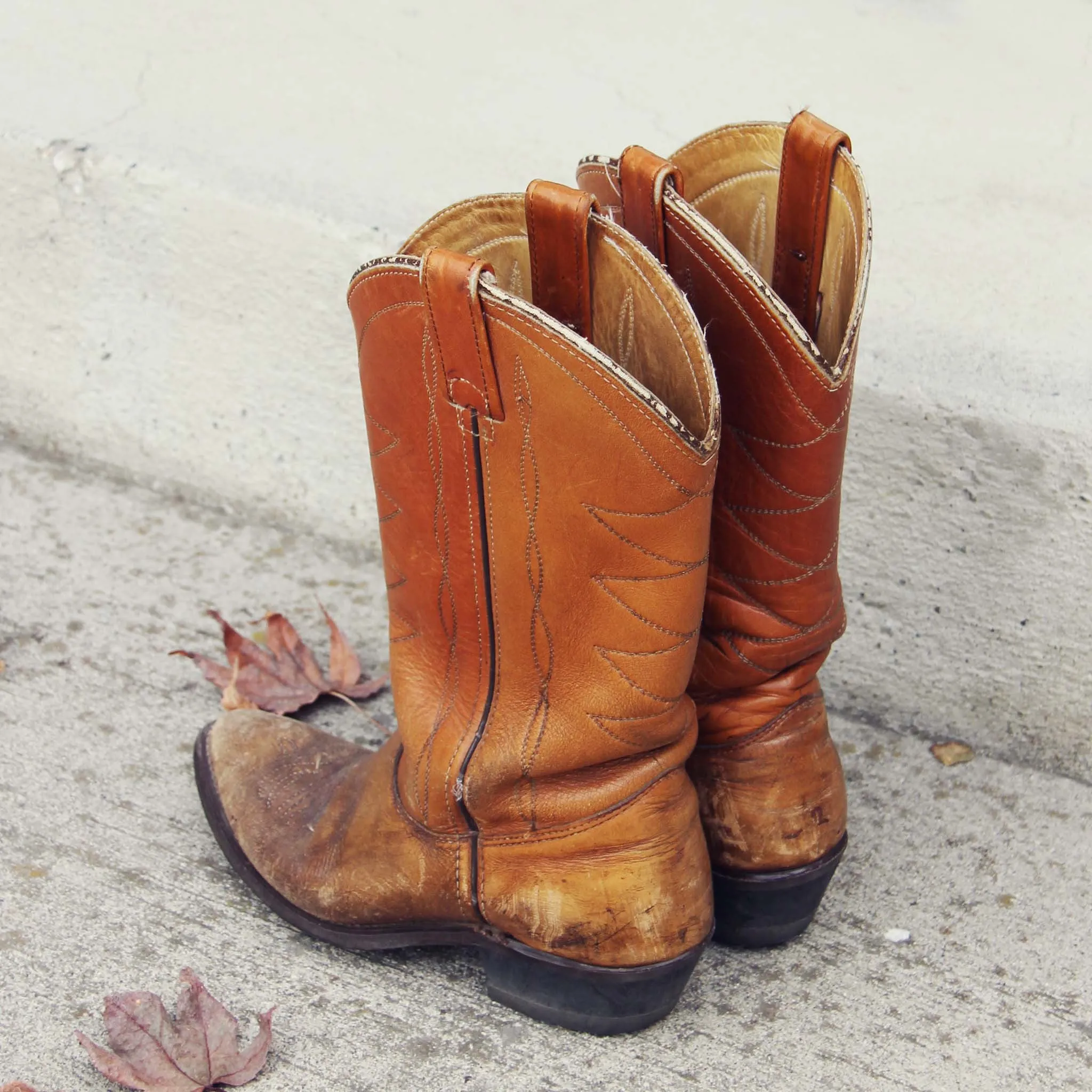 Vintage Amber Cowboy Boots