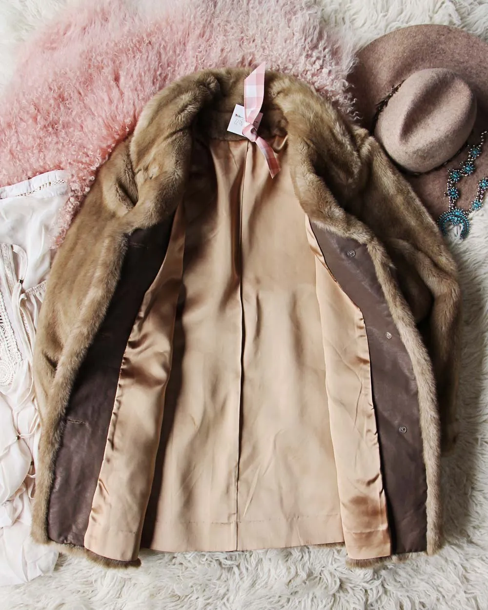 Vintage Lux Cozy Faux Fur Coat