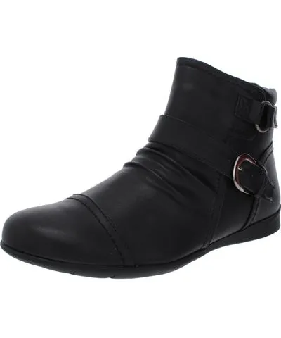 Wanderlust Mandy Womens Buckle Slouchy Ankle Boots