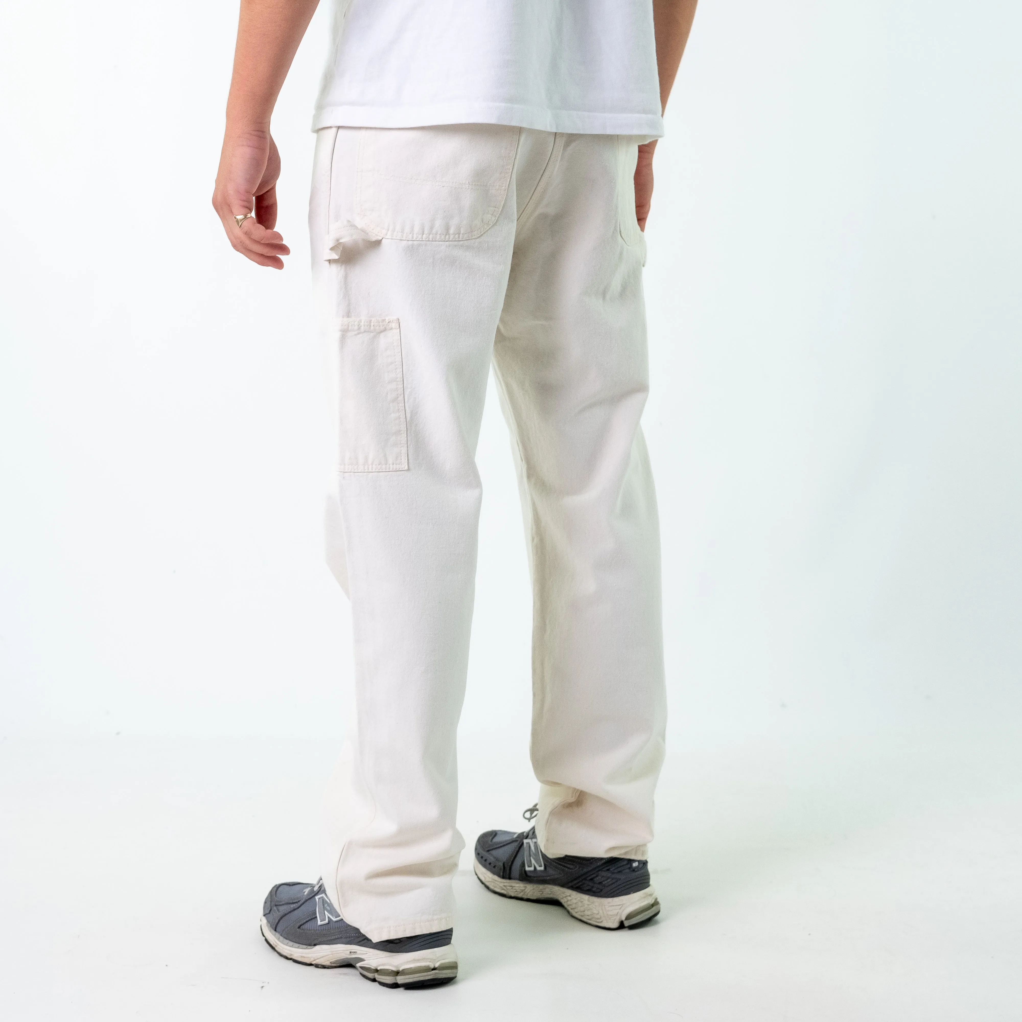 White 90s Dickies Denim Carpenter Jeans Baggy Pants (34x34)