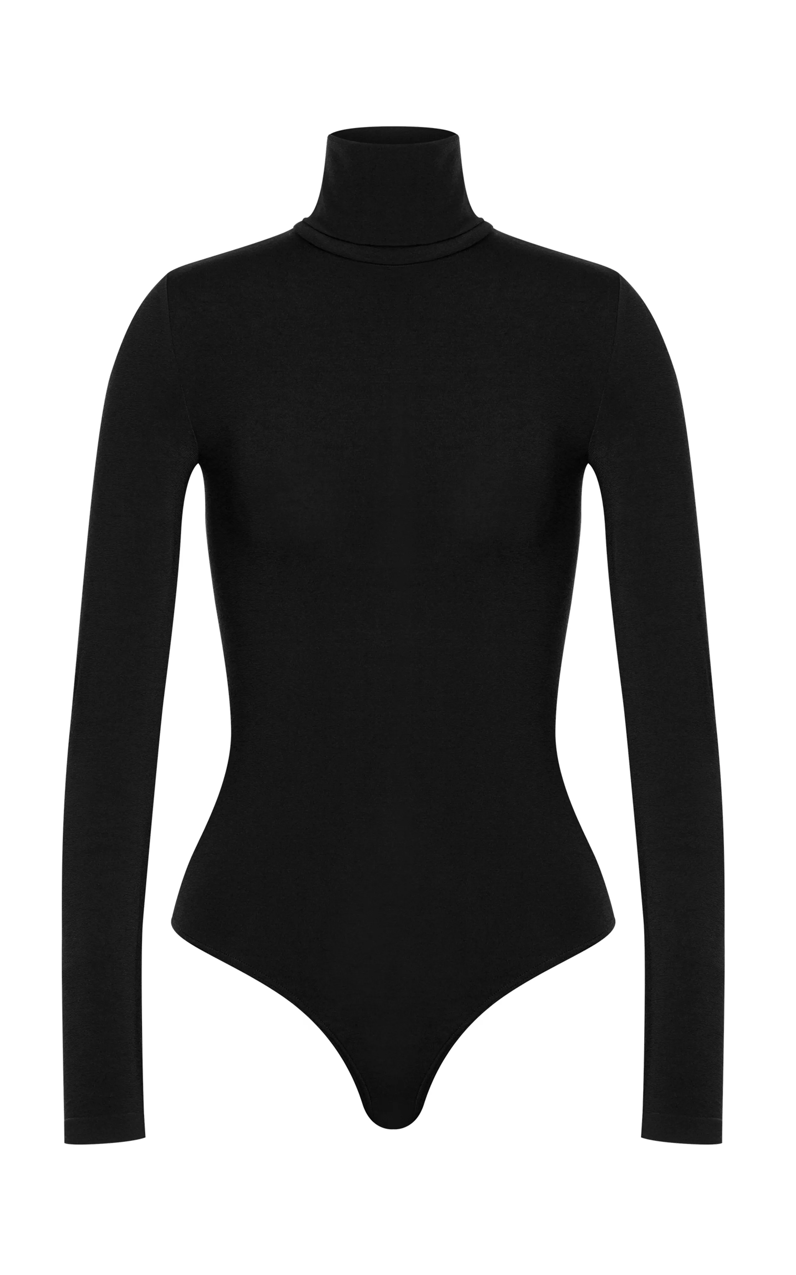 Wolford Colorado Turtleneck Jersey Thong Bodysuit