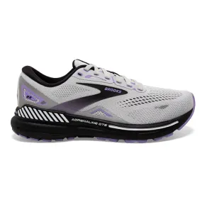 Women's Brooks Adrenaline GTS 23, Grey/Black/Purple, 10.5 2A Narrow