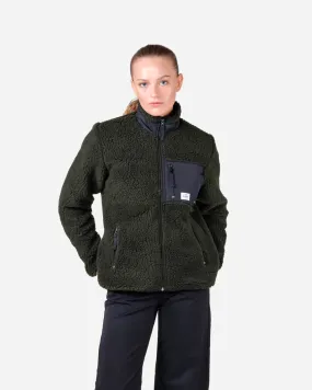 Womens Fleece Jacket - Olive