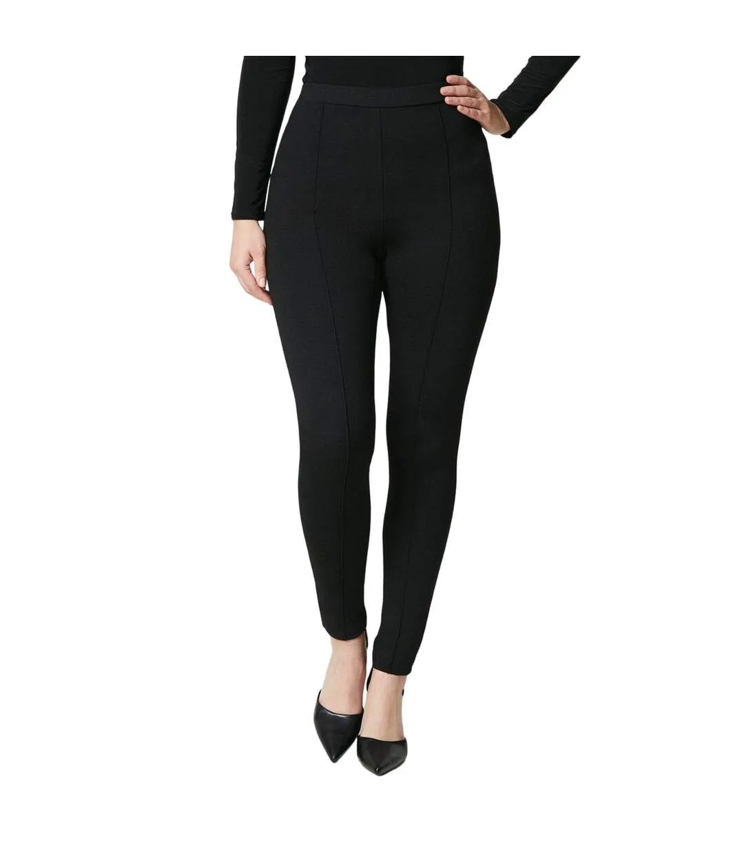 Womens/ladies ponte leggings black Principles