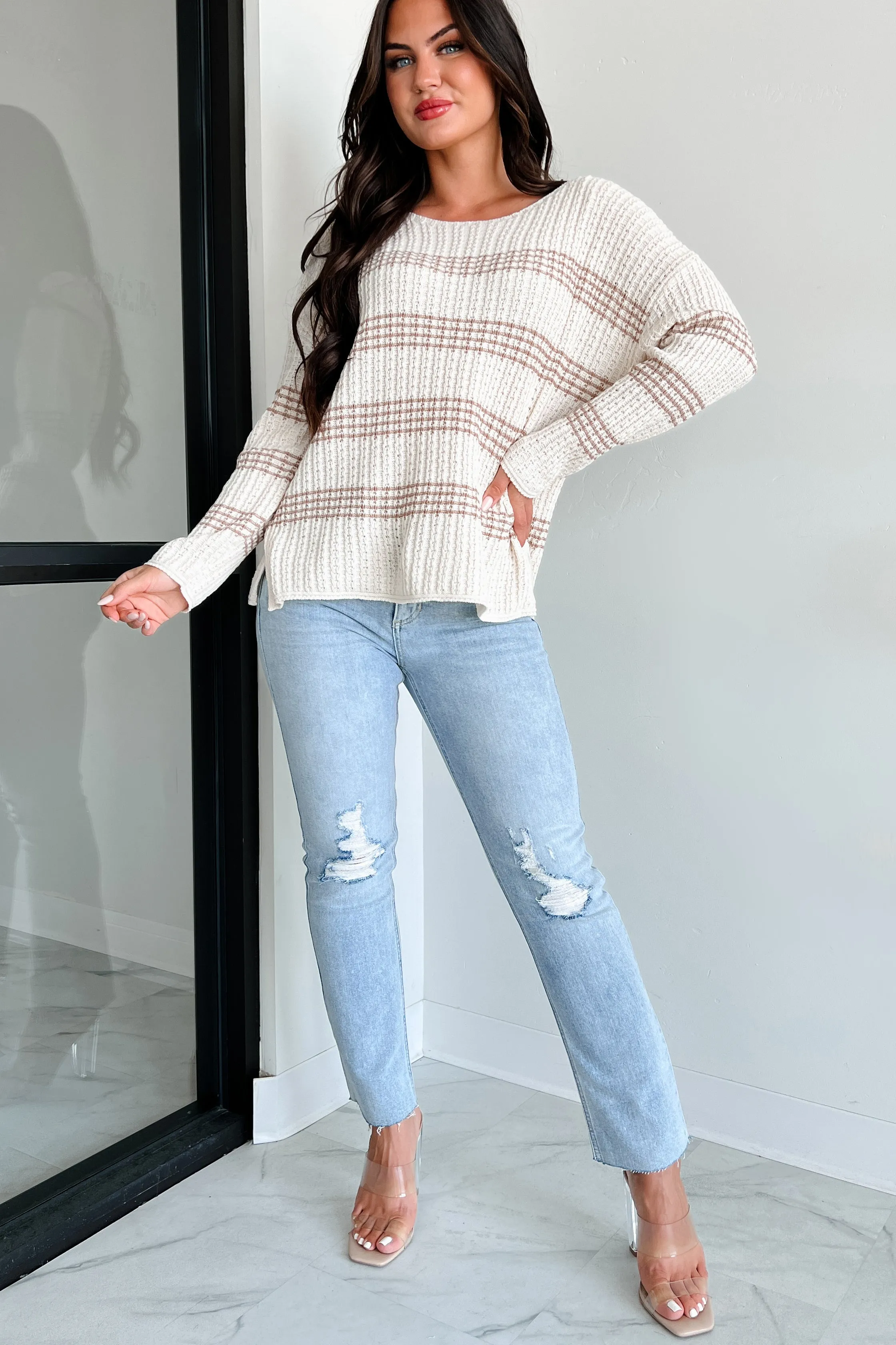 Xerxes Striped Sweater (Mocha/Oatmeal)