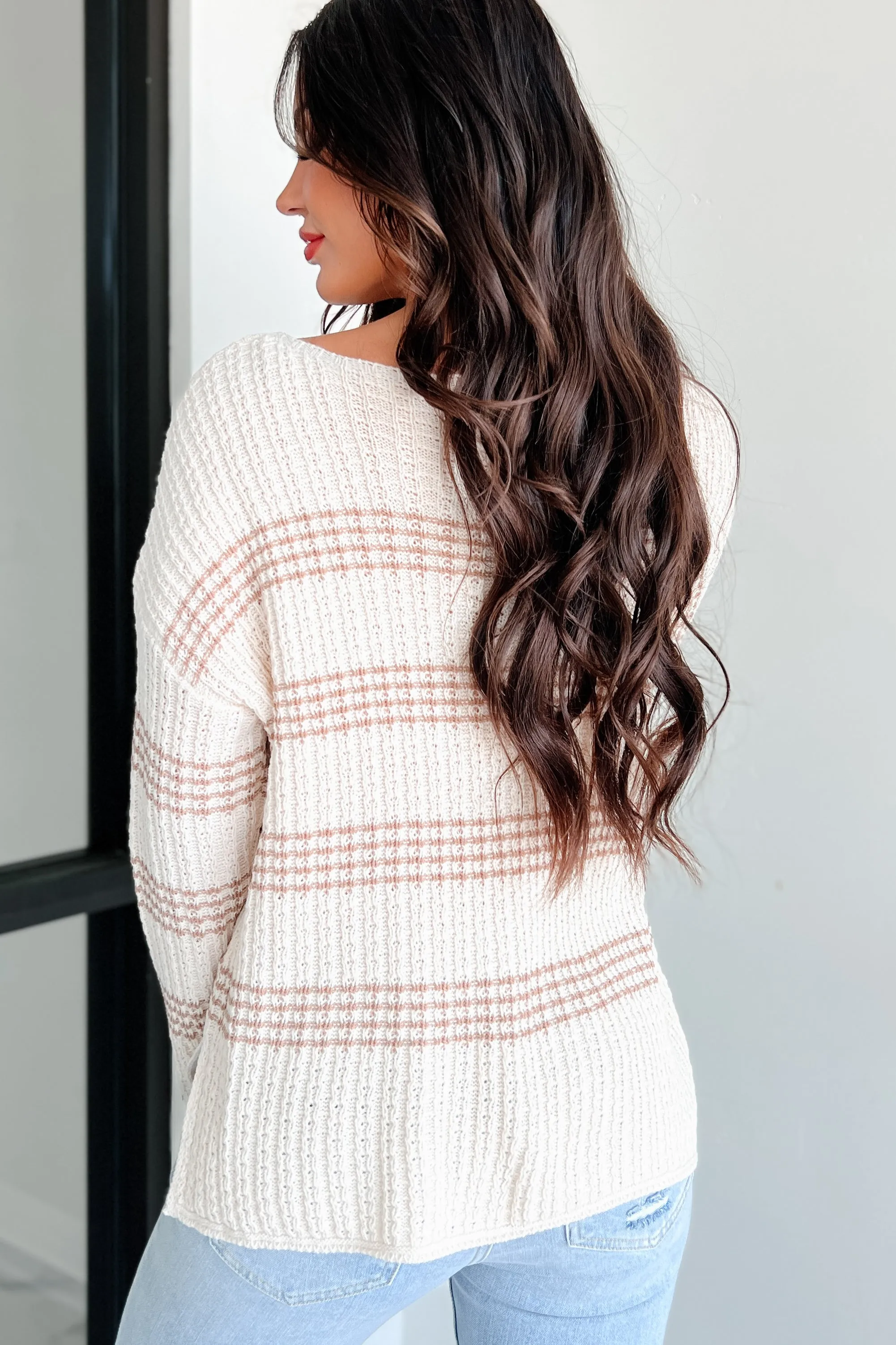 Xerxes Striped Sweater (Mocha/Oatmeal)