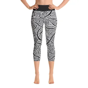 Yoga Capri Leggings Ripples and Echoes