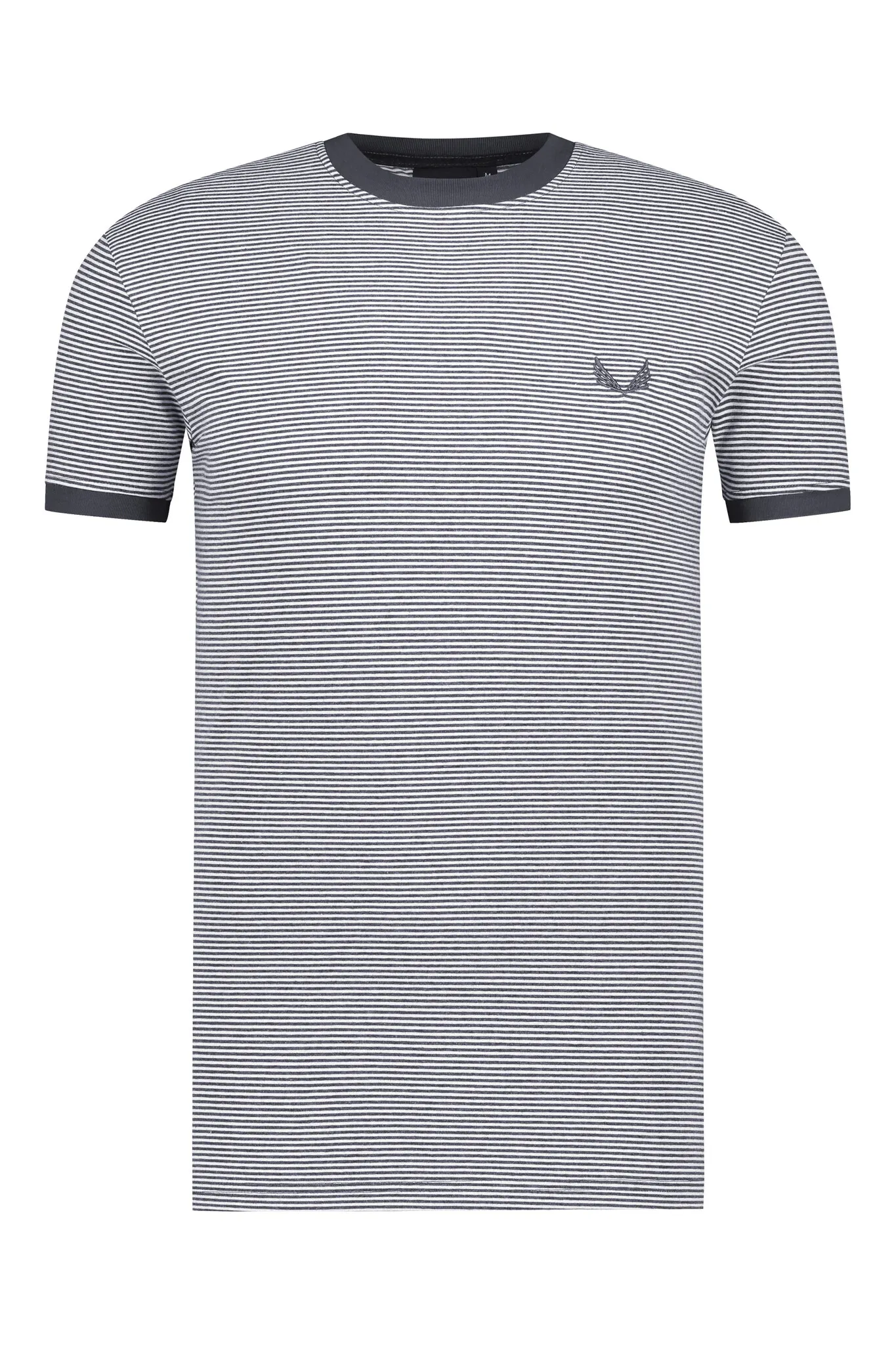 Zumo Slim Fit T-shirts STONE-STRIPE AnthraWhite